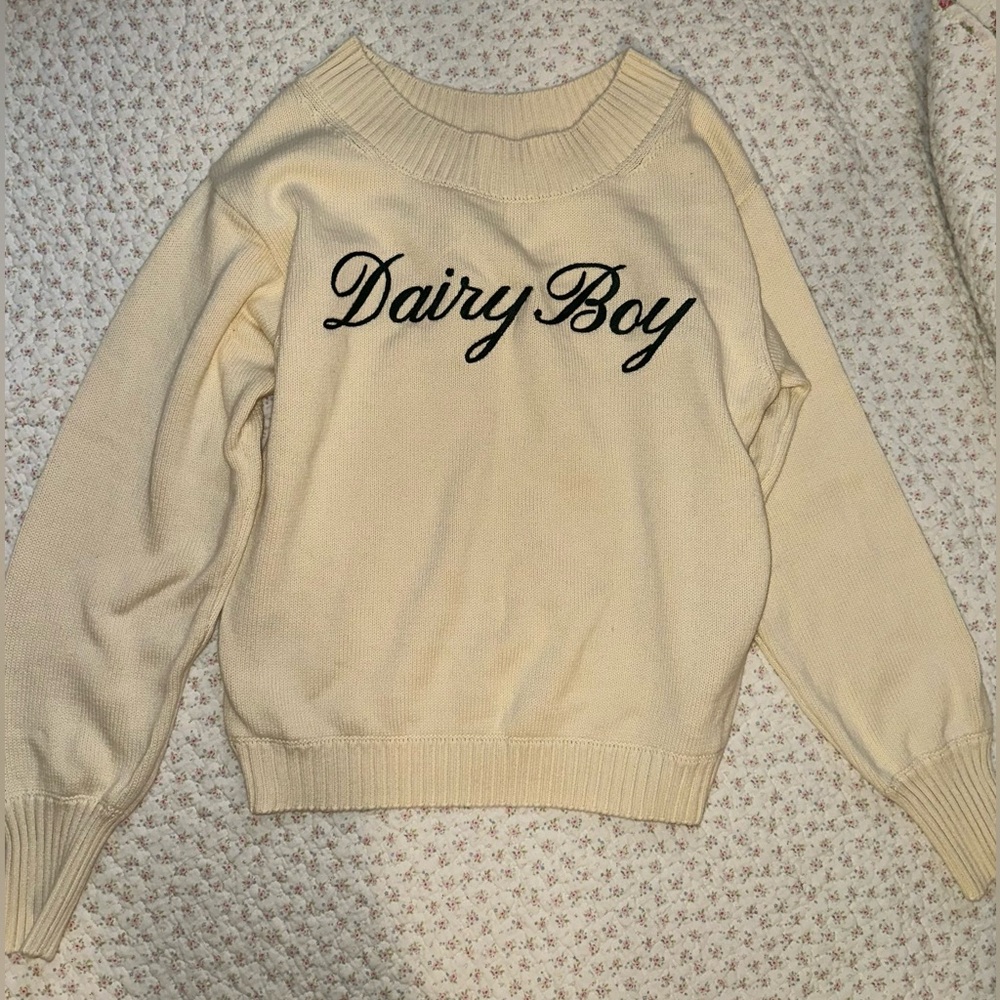 Dairy Boy Southport Off-Shoulder Knit - BNWOT & Sold Out Online! Size Small